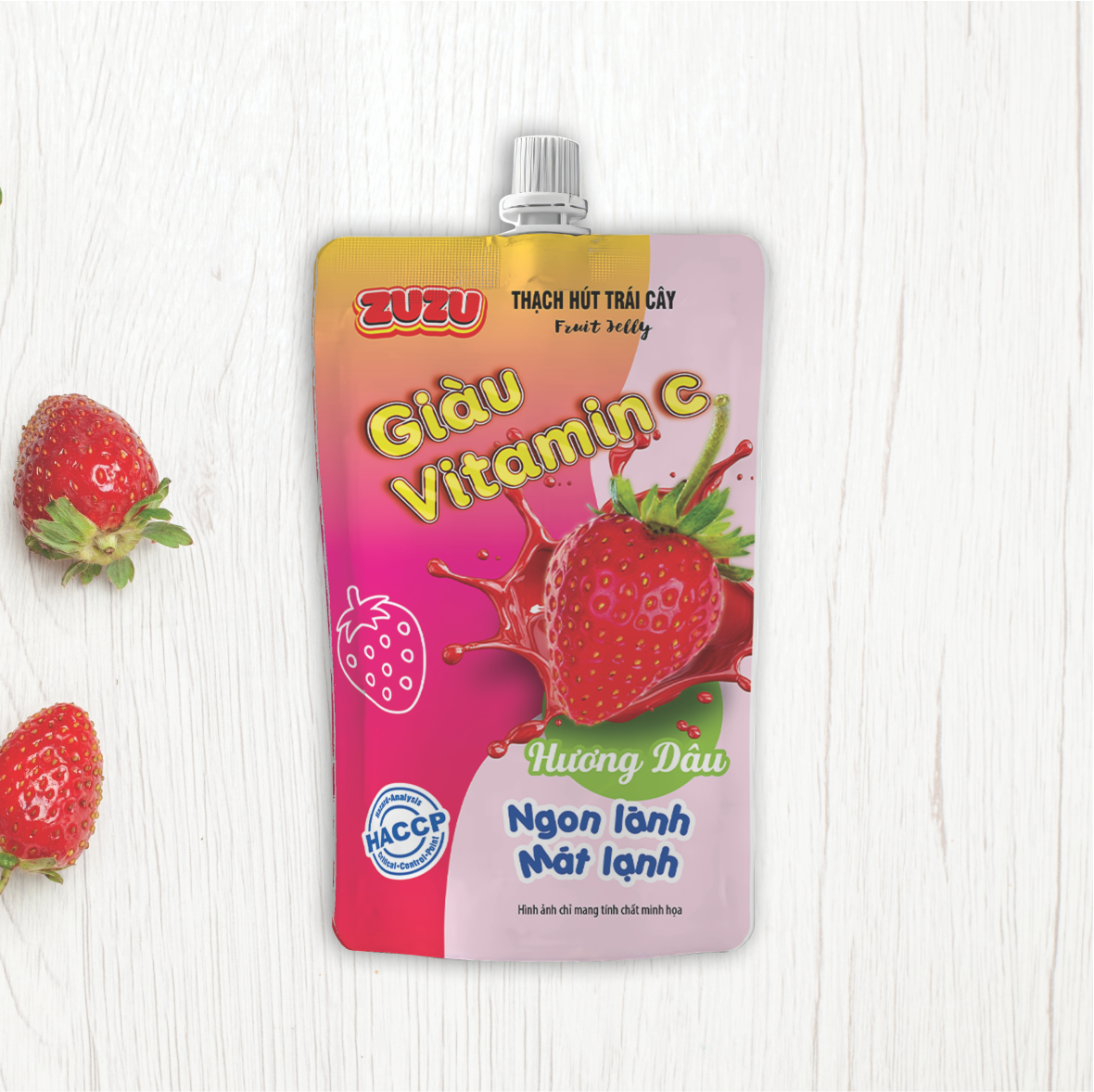 Thạch hút ZUZU – Dâu